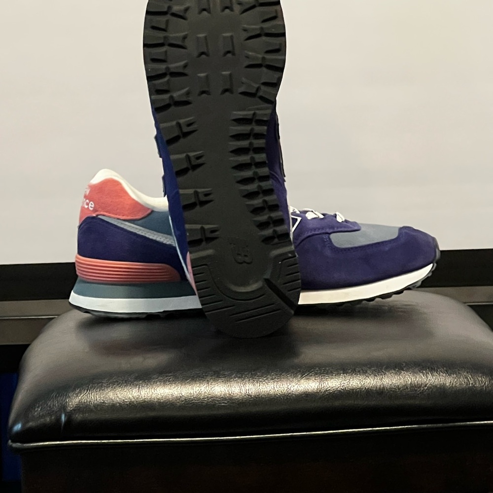 New Balance Men's Navy and Coral Sneakers